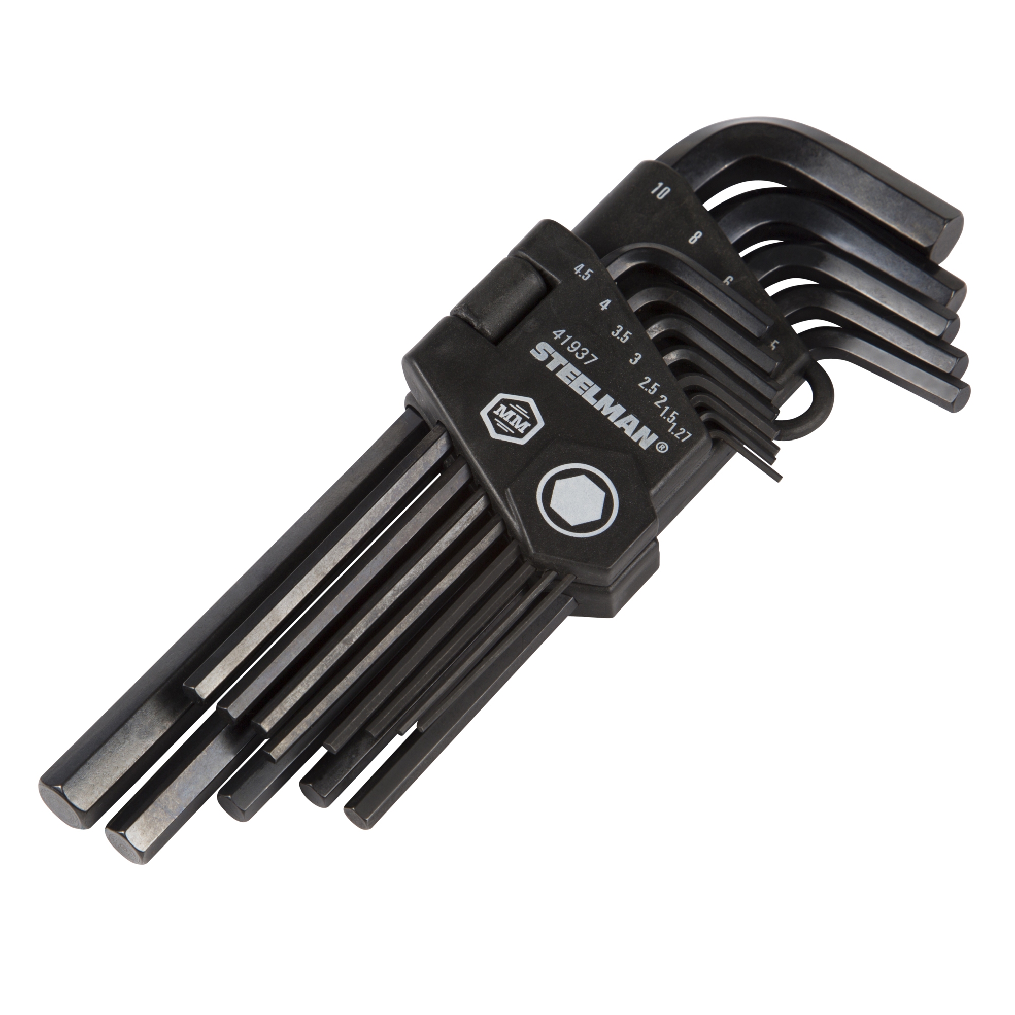 STEELMAN 13-Piece Long Arm Hex Key Wrench Set, Metric (MM), Model# 41937